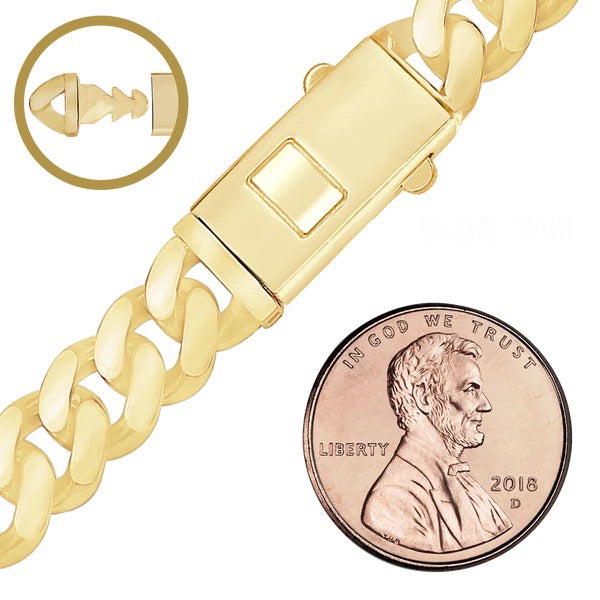 14K Handmade Cuban Bracelet (4mm-11mm)