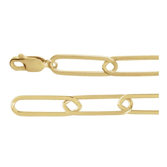 14K Gold-Filled 6.2 mm Paperclip-Style 18" Chain