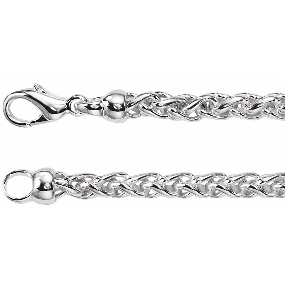 6mm Sterling Silver Wheat 18" Chain